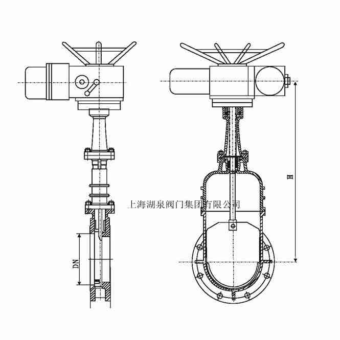 dmz973電動(dòng)暗桿式刀型閘閥